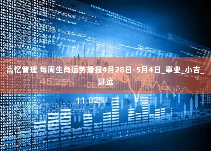 高忆管理 每周生肖运势播报4月28日-5月4日_事业_小吉_财运